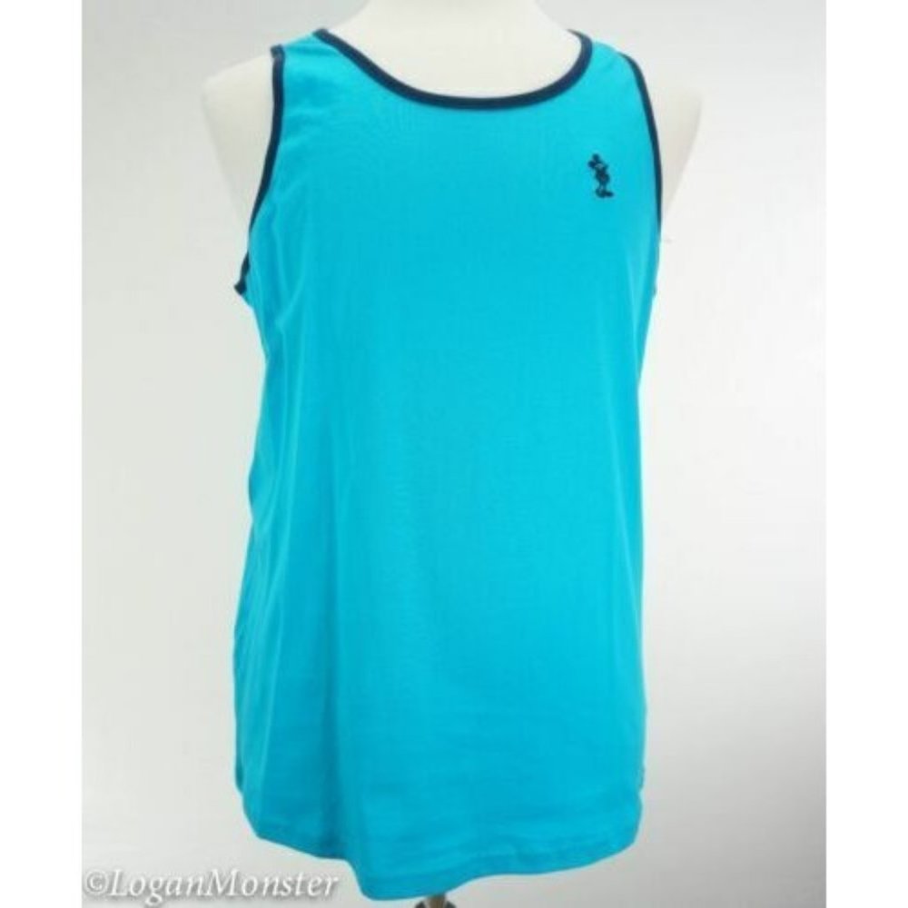 Disneyland Mickey Mouse M Medium Teal Blue Tank